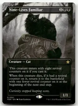 Nine-Lives Familiar (Borderless) #321 (NM) Foundations FDN Magic MTG - Image 1
