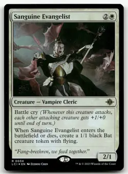 Sanguine Evangelist #34 (Foil) (NM) Lost Caverns of Ixalan LCI Magic MTG - Image 1