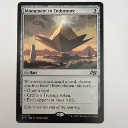 Magic the Gathering - Monument to endurance - Aetherdrift DFT - MTG Rare NM - Image 1