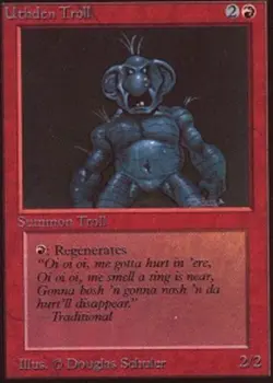 [1x] Uthden Troll Slight Play, English Unlimited Edition MTG Magic - Image 1