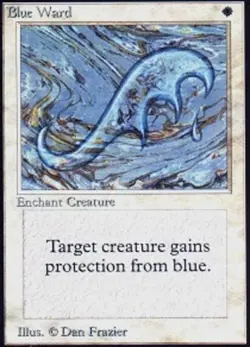 [1x] Blue Ward Slight Play, English Unlimited Edition MTG Magic - Image 1
