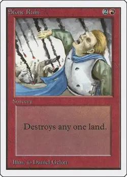 [1x] Stone Rain Near Mint, English Unlimited Edition MTG Magic - Image 1