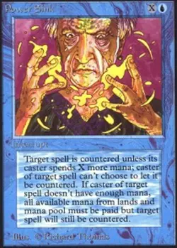 [1x] Power Sink Slight Play, English Unlimited Edition MTG Magic - Image 1