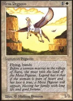 [1x] Mesa Pegasus Slight Play, English Unlimited Edition MTG Magic - Image 1