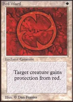 [1x] Red Ward Slight Play, English Unlimited Edition MTG Magic - Image 1