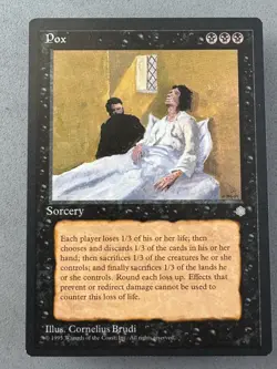 Pox Ice MTG Ice Age—Never Played Near Mint—Vintage Magic the Gathering - Image 1
