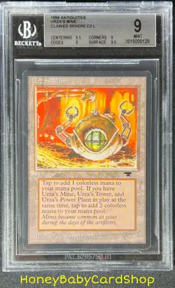 MTG Antiquities 1994 Urza's Mine (Clawed Sphere) BGS 9.0Q++ (Quad++) MINT 93/94 - Image 1