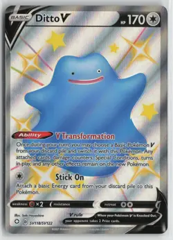 Ditto V SV118/SV122 Holo V Rare Shining Fates Shiny Vault Pokemon NM - Image 1