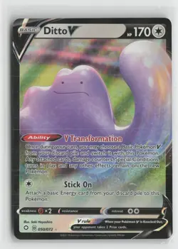 Ditto V 050/072 Holo V Rare Shining Fates Pokemon NM - Image 1