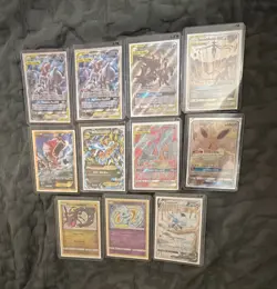 Nintendo Pokemon TCG Hidden Fates 10-Card Lot Holo GX Mew Charizard Gyarados - Image 1