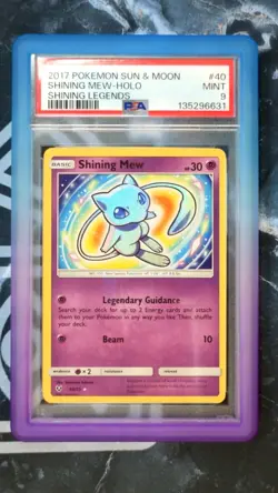 Pokemon TCG Pokemon Shining Mew Mew Shiny Holo Rare Holo PSA 9! - Image 1