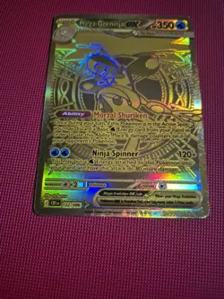 Gold Mega Greninja EX 122/086 Mega Hyper Rare - Chaos Rising NM 2026 Pokemon - Image 2