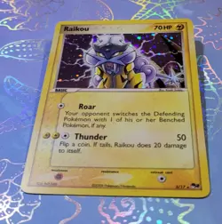 Raikou 3/17 Pop Series 2 Rare Holo Pokemon Card NM + Swirl! - Image 3