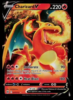 CHARIZARD V 017/172 HOLO V RARE BRILLIANT STARS POKEMON NM - Image 1