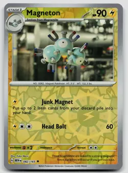 MAGNETON 082/165 UNCOMMON 151 POKEMON REVERSE HOLO NM - Image 1