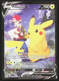 PIKACHU V TG16/TG30 HOLO V RARE LOST ORIGIN TRAINER GALLERY POKEMON LP - Image 1