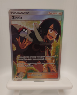 Pokemon TCG Zinnia Full Art Trainer Card 70/70 Dragon Majesty Holo Ultra Rare LP - Image 1