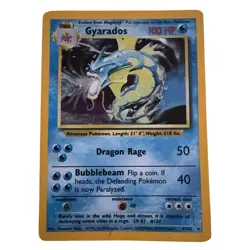 Pokemon TCG Gyarados 6/102 Base Set Stage 1 Water Holo Rare English Card - Image 1