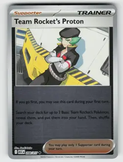 Team Rocket's Proton 208/217 Ascended Heroes UC Reverse Holo NM/M Pokemon - Image 1