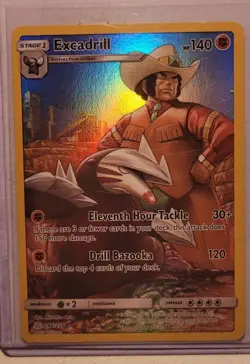 Pokemon TCG Excadrill Sun & Moon Cosmic Eclipse #246/236 Holo Secret Rare NR MT - Image 2