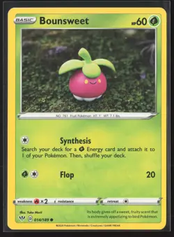 Bounsweet Common SWSH03: Darkness Ablaze 014/189 NM Pokemon Card Yuka Morii - Image 1