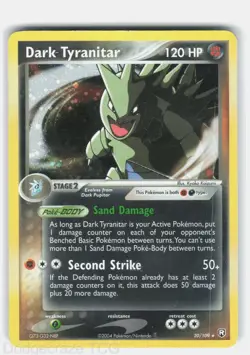 Dark Tyranitar 20/109 Rare Team Rocket Returns Pokemon LP - Image 1