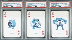 PSA 10 Seq Poliwag Poliwhirl Poliwrath Pokemon Stadium Yellow Poker Playing Card - Image 1