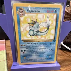 Pokemon TCG Vaporeon 28/64 Jungle Rare Unlimited English 1999 WOTC - Image 1