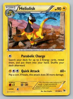 Pokemon TCG XY Deck Exclusives Heliolisk #37 Cracked Ice Holo - Image 1