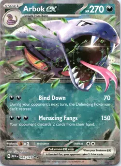Arbok ex 024/165 SV: Scarlet & Violet 151 Pokemon Card - Image 1
