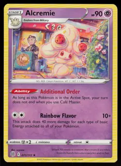 Alcremie 071/172 Rare Brilliant Stars Pokemon Near Mint - Image 1