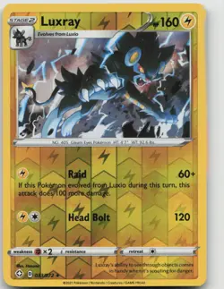 Pokemon Luxray 033/072 Holo R Shining Fates Reverse Holo NM - Image 1