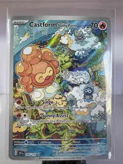 Castform Sunny Form Surging Sparks 195/191 Illustration Rare Full Art Holo NM - Image 1