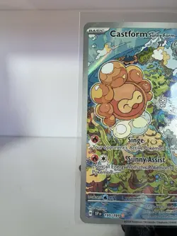 Castform Sunny Form Surging Sparks 195/191 Illustration Rare Full Art Holo NM - Image 3