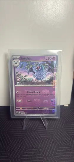 Pokemon Swoobat Master Ball Pattern Sv: White Flare Holo Card 037/086 90 NM - Image 1