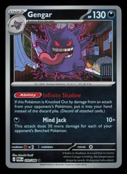 Gengar 050/088 Rare Perfect Order Pokemon Reverse Holo Near Mint - Image 1
