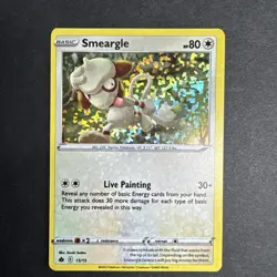Pokemon TCG Smeargle Confetti Holo Error Holo Bleed Rare Card - Image 1