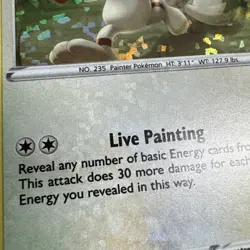 Pokemon TCG Smeargle Confetti Holo Error Holo Bleed Rare Card - Image 3
