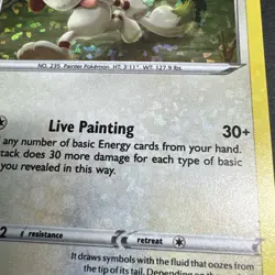 Pokemon TCG Smeargle Confetti Holo Error Holo Bleed Rare Card - Image 5