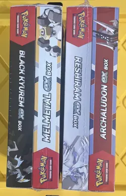 Sealed Pokemon Melmetal/Black Kyurem and Archaludon/Reshiram EX Bundles 16 Packs - Image 2