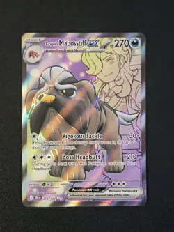 Pokemon Arvens Mabosstiff EX 218/182 Destined Rivals Ultra Rare - Image 1