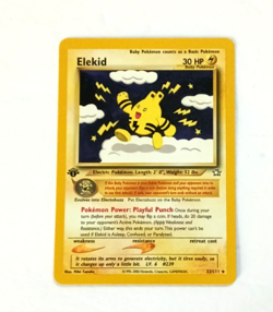 2000 Vintage Pokemon 1st Edition Neo Genesis Card 22 Elekid NM Condition - Image 1
