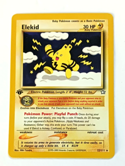 2000 Vintage Pokemon 1st Edition Neo Genesis Card 22 Elekid NM Condition - Image 3