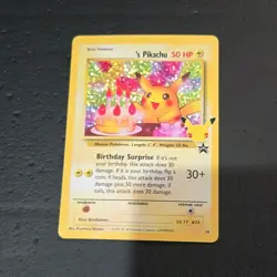 Pokemon TCG Birthday Pikachu 24/53 Wotc Promo Holo 50 HP English 1999 - Image 1