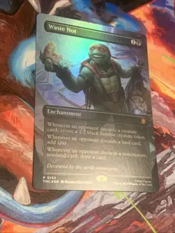 Waste Not (Borderless) Commander: Teenage Mutant Ninja Turtles Foil - NM - Image 3