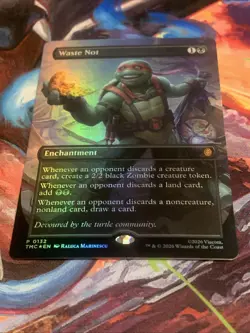Waste Not (Borderless) Commander: Teenage Mutant Ninja Turtles Foil - NM - Image 4