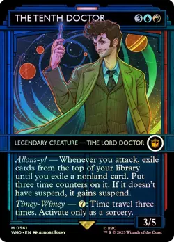 MTG New NM+ Foil The Tenth Doctor Showcase Dr Who Commander #561 Magic Card - Image 1