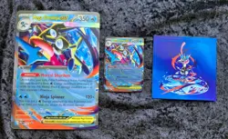 Mega Greninja Ex 081 Black Star Promo Pokemon TCG W/Tech Sticker &Jumbo Card - Image 1