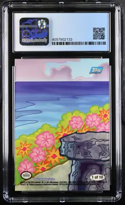 2000 Topps Pokemon Ash Slowking Movie 2000 Sticker Card - 1 of 10 CGC 9 - Image 2