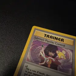 Pokemon Trainer Sabrina's Psychic Control 121/132 Gym Challenge Uncommon Card - Image 2